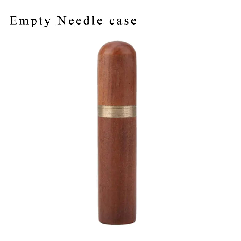 DIY Leather Sewing Needle Storage Box with Wood Case