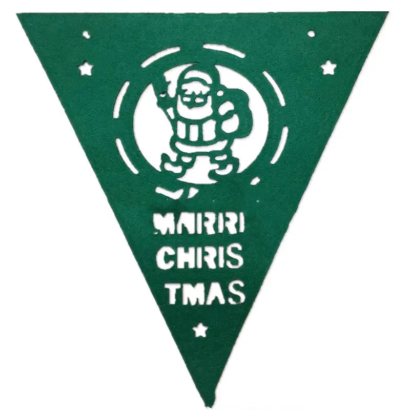 Christmas Triangle Banner Decoration with Letters
