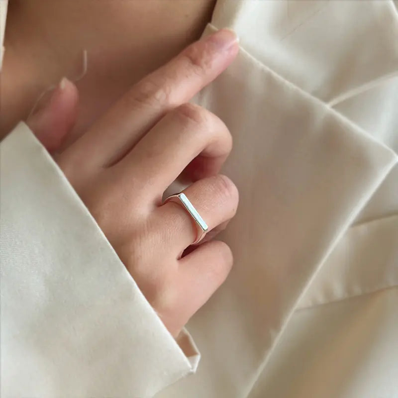 Colorful Zircon Ring Collection - Chic Open Ring Design