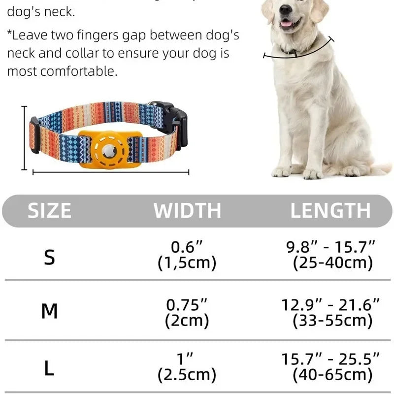Digital Printing Collar for Apple Airtag - Pets Accessories