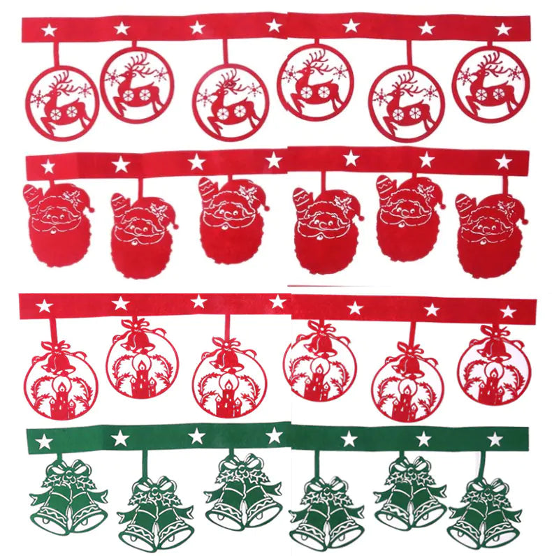 Christmas Triangle Banner Decoration with Letters